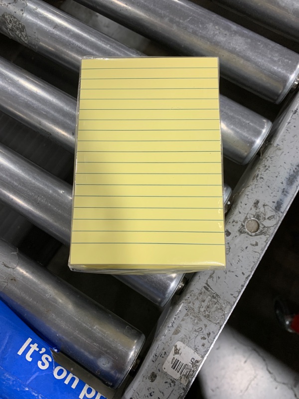 Photo 2 of YEECOK Lined Sticky Notes 4x6 in Canary Yellow, Clean Removal, Self-Stick Pads, Super Sticky Notes Easy to Post for Home, Office, School, 12 Pads/Pack, 45 Sheets/Pad