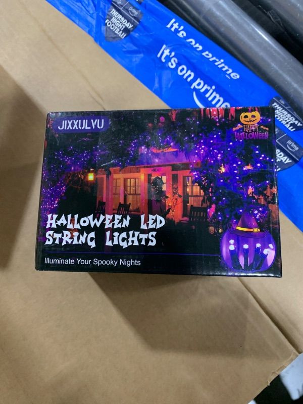 Photo 3 of JIXXULVU 125 FT 380 LED Purple Halloween Lights, Waterproof Outdoor String Lights Black Wire with 8 Modes, Timer & Memory, Plug-in Halloween String Lights for Indoor Windows Yard Tree Decorations