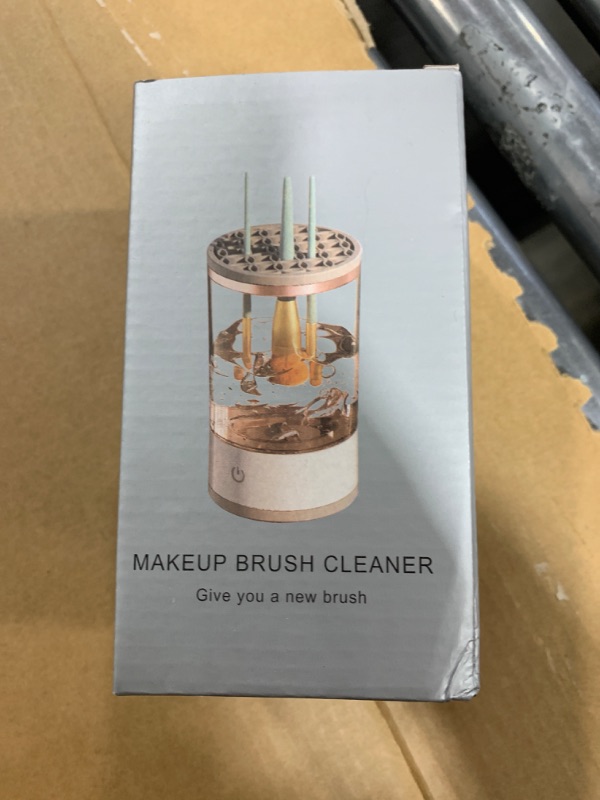 Photo 2 of Makeup Brush Cleaner,2024 Upgrade Rechargeble Electric Cosmetic Brush Cleaner,Automatic Spinning for Deep Cleaning with Brush Clean Mat,Fit for Beauty Makeup Brush Set,Eyeshadow,Blush Brush