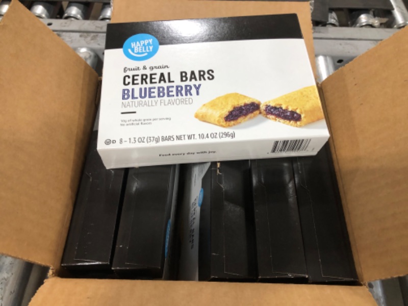 Photo 3 of Amazon Brand - Happy Belly Fruit & Grain Cereal Bars, Blueberry, 8 Count (Pack of 6)
