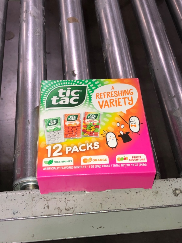 Photo 2 of Tic Tac Flavor Variety Pack, 12 Count, On-the-Go Refreshment, Stocking Stuffers, 1 oz Each