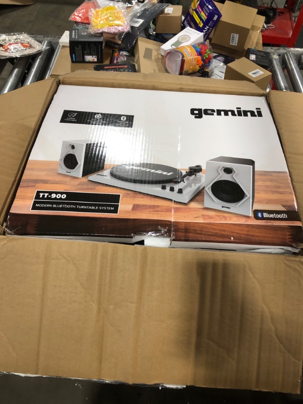 Photo 3 of Gemini Sound TT-900 Series Stereo Belt Drive Turntable Sound System Set