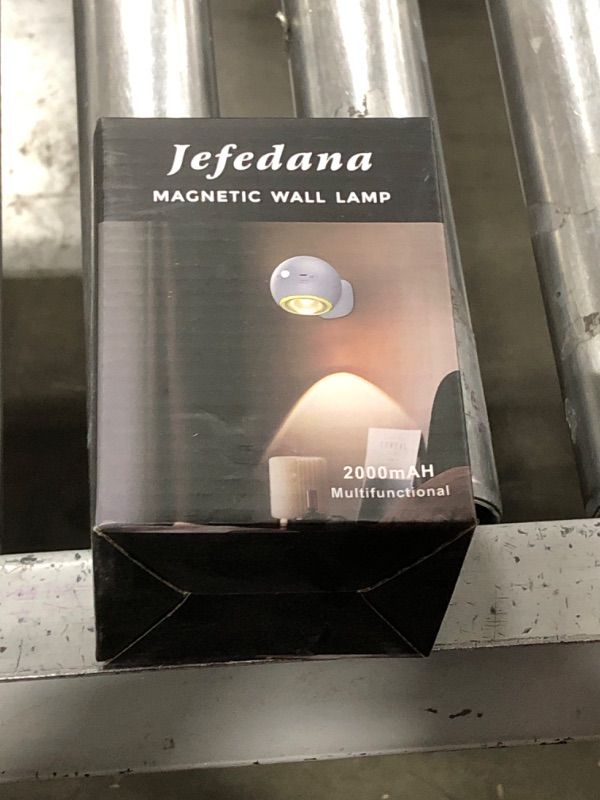 Photo 2 of Jefedana Rechargeable Wall Lamp Wireless, Battery Powered USB LED Sconce Wall Lighting with 360 Rotation Magnetic Ball Body, Spotlight and Floodlight Picture Light with Remote