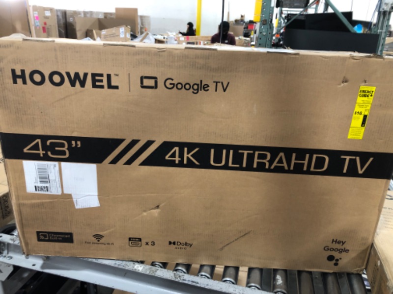 Photo 2 of 55 Inch Smart TV Ultra HD 4K LED Google TV,Google Assistant Built-in with Voice Remote, Slim Design Compatible with Bluetooth Supports Wireless Connection
