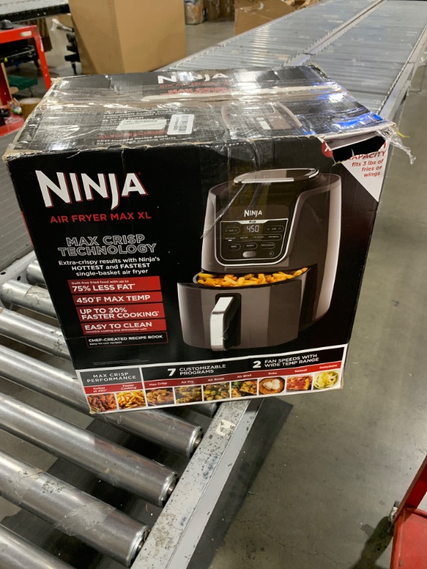 Photo 3 of Ninja Air Fryer Pro XL 6-in-1 with 6.5 QT Capacity, Max Crisp, Air Fry, Air Roast, Bake, Reheat, Dehydrate, Max Crisp Technology with 450F, Nonstick Basket & Crisper Plate, Grey, AF181