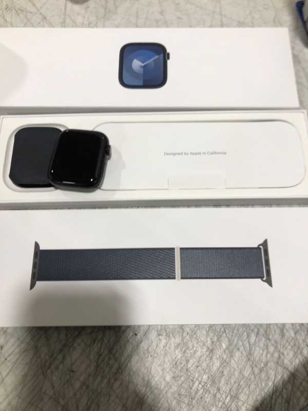 Photo 2 of Apple Watch Series 9 [GPS + Cellular 45mm] Smartwatch with Midnight Aluminum Case with Midnight Sport Loop. Fitness Tracker, ECG Apps, Always-On Retina Display, Carbon Neutral