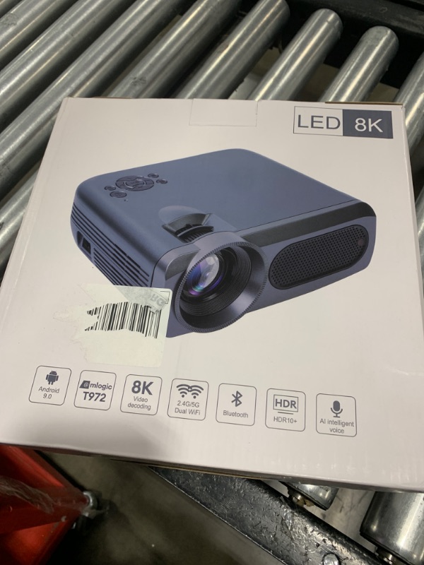 Photo 1 of Projector with Wifi and Bluetooth,Native 4k,8K Supported Outdoor Projector, 20000 Lumen Bluetooth Projector for Home , Portable Movie Projector Compatible with HDMI, USB,TV Stick, iOS, Android