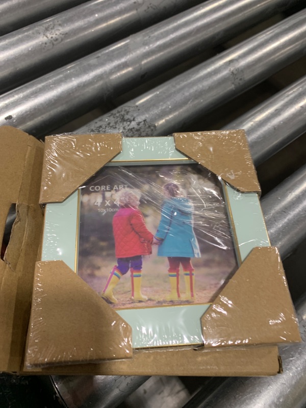 Photo 1 of CORE ART 4x4 Picture Frame Orange Square Photo Frame, Colorful Frame with HD Plexiglass, Wall or Tabletop Display