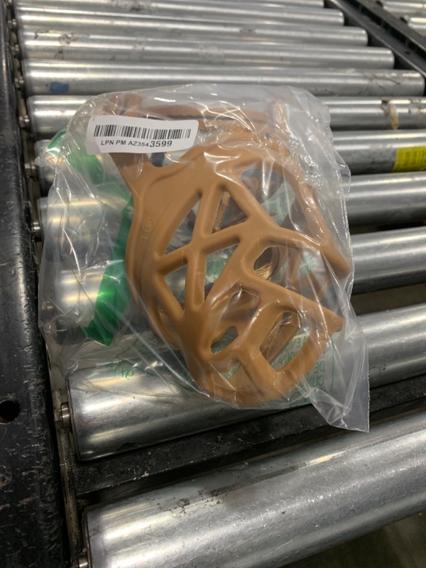 Photo 1 of BARKLESS Dog Muzzle, Basket Muzzle for Biting, Chewing and Scavenging, Humane Cage Mouth Cover, Perfect for Grooming and Training Large Aggressive Reactive Dogs (L, Brown)