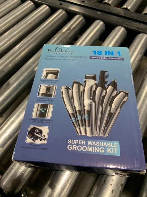 Photo 1 of Brightup Beard Trimmer for Men - Electric Razor & Shaver, Cordless Hair Clippers Trimmers Set, IPX7 Waterproof Mens Grooming Kit for Shaving Face, Mustache, Body, Ear, Nose Hair Trimmer, Gifts for Men