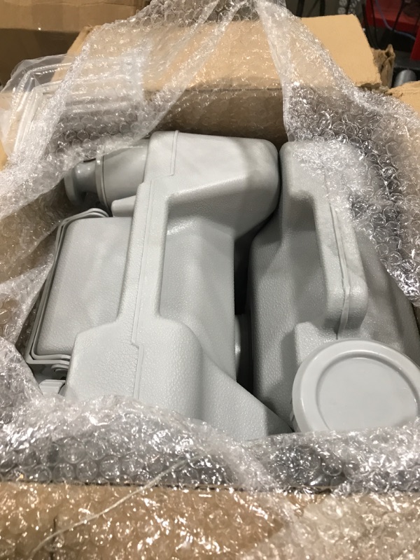 Photo 1 of YITAHOME Portable Travel Toilet RV Potty, 2.6 Gallon Detachable Tank, Double Outlet Water Spout, Handle Flush Pump, for Camping, Boating, Hiking, Trips