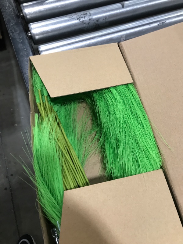 Photo 2 of 100 Pcs Green Christmas Tree Topper Elf Xmas Tree Artificial Picks 21.6" Lime Green christmas Stems Decor Fluffy Green picks Christmas Ornaments for Holiday Centerpieces Vase Filler Wreath Home