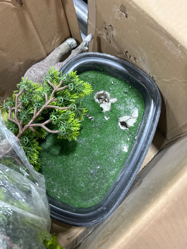 Photo 1 of VIGGDA 3ft?43in? Artificial Bonsai Tree Juniper Faux Plants Indoor Big Fake Plants Decor with Ceramic Pots for Home Table Office Desk Bathroom Shelf Bedroom Living Room Farmhouse Decorations