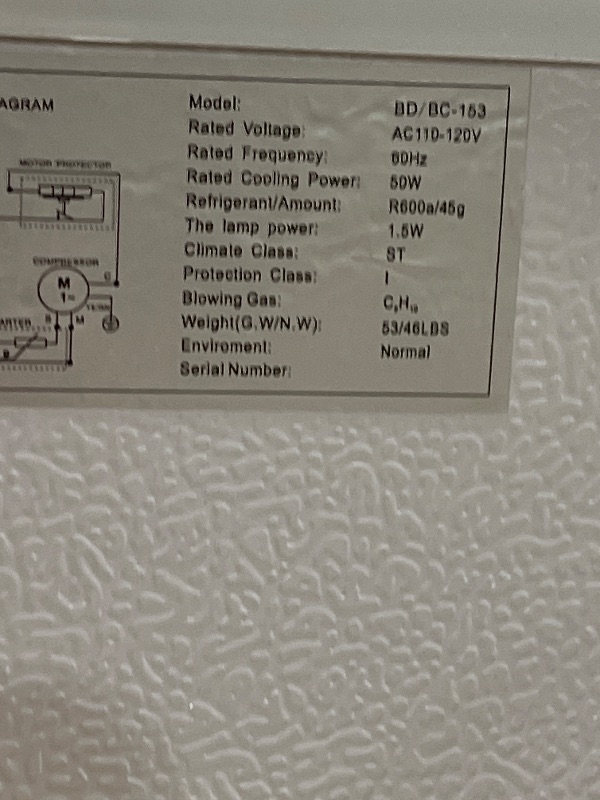 Photo 1 of rosmena Chest Freezer, Deep Freezer 5 Cubic Feet with Removable Baskets & 6 Adjustable Temperature & Top Open Door, White Mini Deep Freezer Compact Freezer Suitable for Apartments(Down to -18°F)