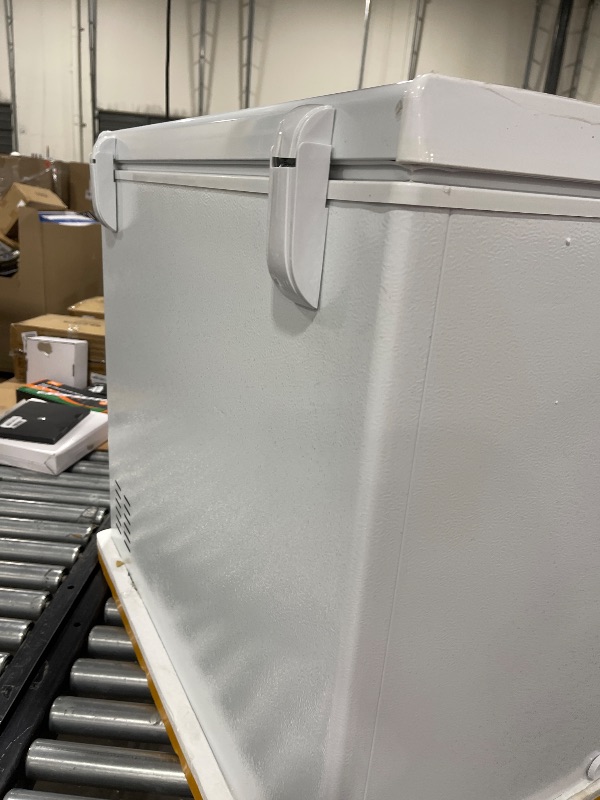 Photo 1 of rosmena Chest Freezer, Deep Freezer 5 Cubic Feet with Removable Baskets & 6 Adjustable Temperature & Top Open Door, White Mini Deep Freezer Compact Freezer Suitable for Apartments(Down to -18°F)