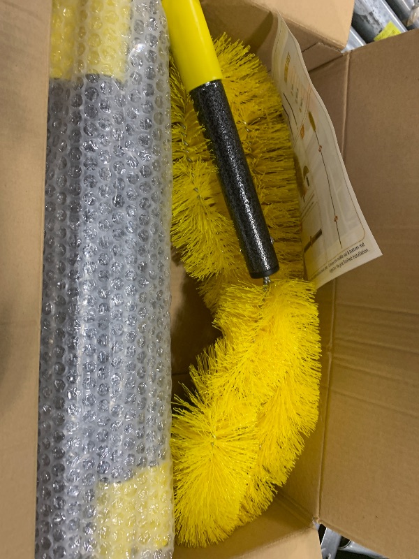 Photo 1 of Gutter Cleaning Tools from The Ground, 10 FT Gutter Cleaning Brush with Telescopic Pole, Long Reach Gutter Guard Roofing Tool for Removing Leaves and Debris