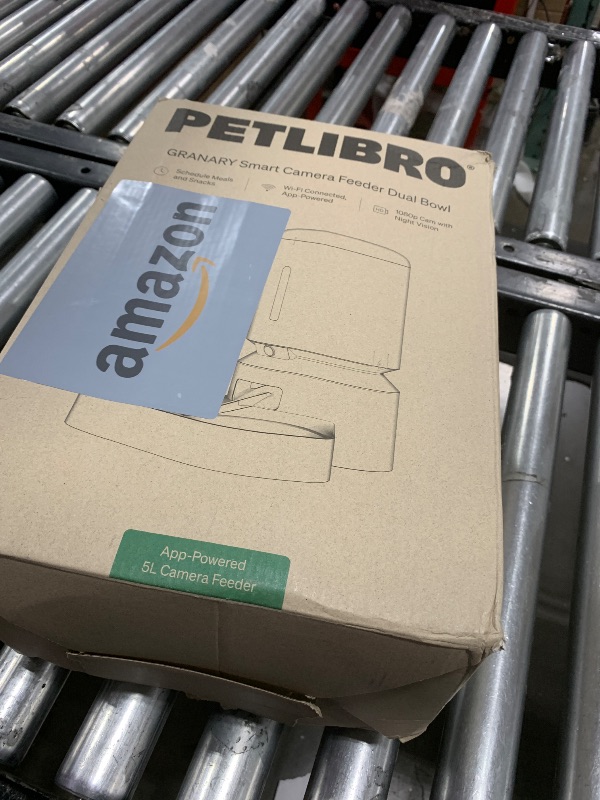 Photo 1 of PETLIBRO Automatic Cat Feeder with Camera for Two Cats, 1080P HD Video with Night Vision, 5G WiFi Pet Feeder with 2-Way Audio for Cat & Dog, Low Food & Motion & Sound Alerts, Dual Tray, Black 5L