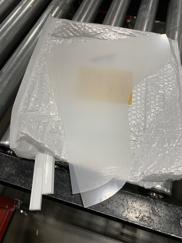 Photo 1 of Shineligee 2 Pack Updated Shower Splash Guard, Large Splash Guards for Bathtub, Consists of Silicone Base and Acrylic Plate, Keep Water in Shower or Bath, Shower Corner Splash Guard