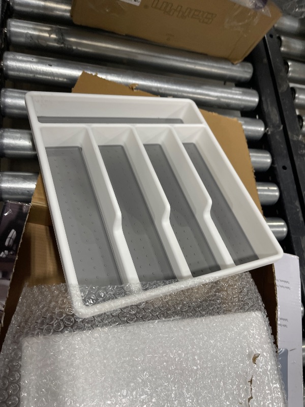 Photo 1 of 24-Piece Silverware Set with Flatware Drawer Organizer, HaWare Stainless Steel Cutlery Set with 4 Steak Knives, Eating Utensils Set Service for 4, Mirror Polished, Dishwasher Safe-Black