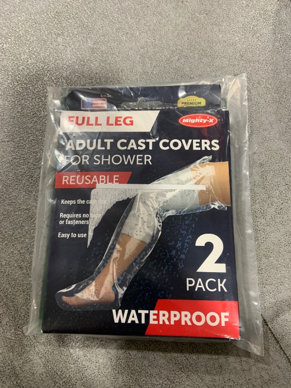 Photo 2 of 100% Waterproof Cast Covers for Shower Leg - ?Tight Seal? - 2pk Reusable Full Leg Cast Cover for Showering - Cast Protector for Shower Leg Adult Thigh, Knee, Ankle, Foot - Strong and Durable