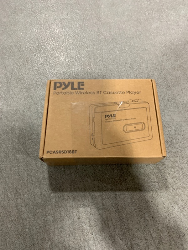 Photo 1 of Pyle Cassette Player Bluetooth with Earphone - Tape Player Bluetooth Output to Headphone/Speaker - Includes Earphones - Bluetooth Walkman Cassette Player w/Lid Switcher, AUX Port