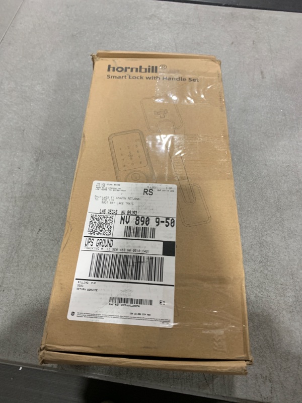 Photo 1 of Hornbill Smart Lock with Front Door Handle Set - Keyless Entry Door Lock with Handleset - Smart Deadbolt Door Lock for Front Door - Bluetooth Door Lock with Keypad - Fingerprint Biometric Auto Lock