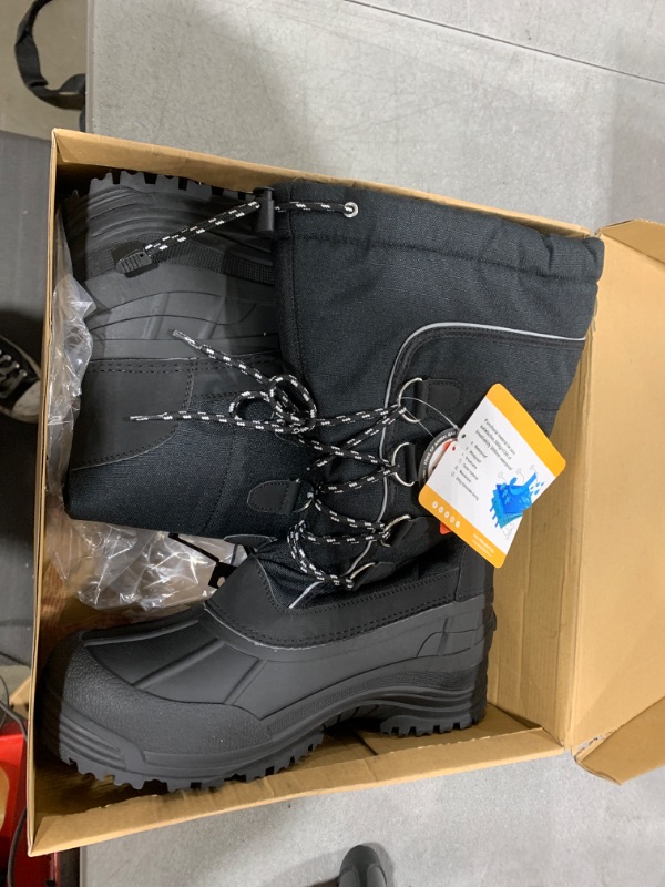 Photo 1 of ALEADER Insulated Snow Boots For Men, Waterproof Cold Weather Winter Shoes Boots Black 12 D(M) US