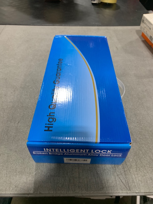 Photo 1 of wisuwore WiFi Keyless Door Lock, Tuya APP Keyless Entry Door Lock, Keypads Door Locks with Handles, Black Broken Bridge Aluminum Door Lock for Indoor and Outdoor Use