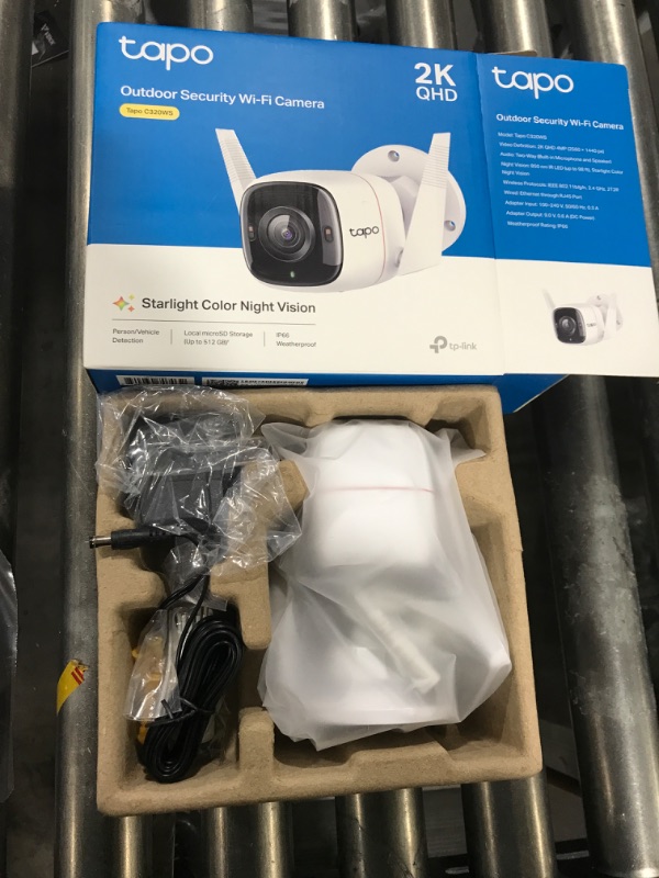 Photo 1 of Tapo TP-Link 2K QHD Security Camera Outdoor Wired, Starlight Sensor for Color Night Vision, Free AI Detection, Built-in Siren, Cloud/SD Card Storage, Works with Alexa & Google Home C320WS