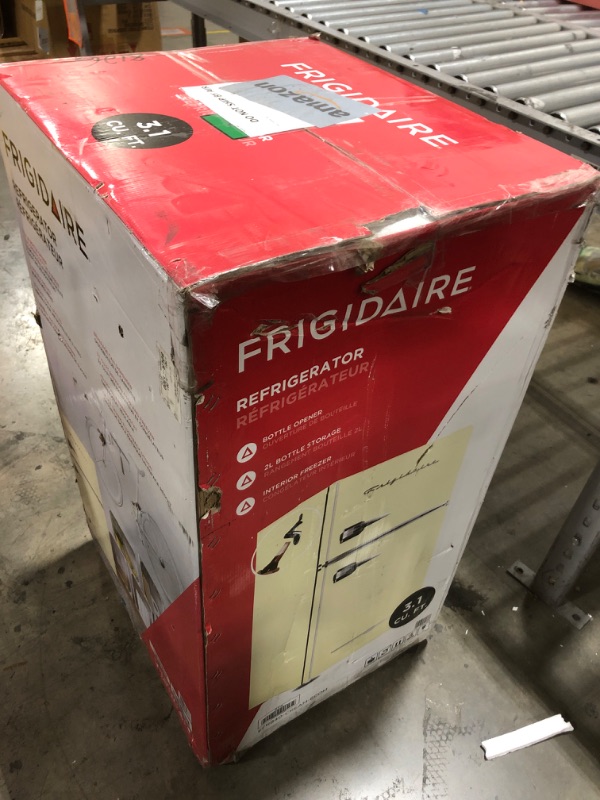 Photo 1 of Frigidaire 3.2 cu ft 2 Door Retro Fridge w Side Bottle Opener Cream: Compact Mini Refrigerator, Model EFR840-CREAM