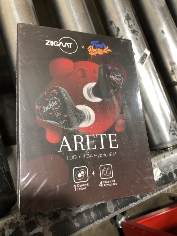 Photo 2 of Linsoul ZiiGaat x Fresh Reviews Arete in Ear Monitor, 1DD+4BA Hybrid Earphone IEM, Wired Gaming Earbuds, Studio Monitor Tunning, with Detachable IEM Cable for Musician Audiophile(Black)