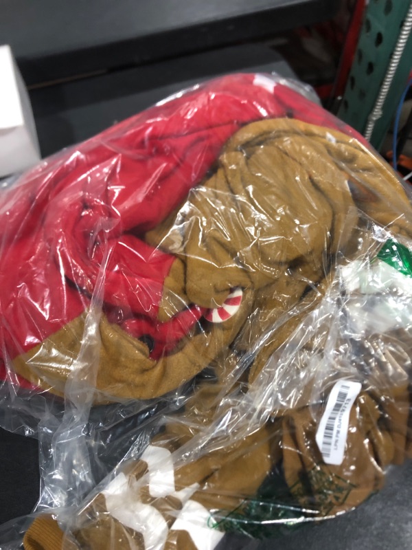 Photo 1 of SOMSOC Men Gingerbread Onesie Pajamas Adult Flannel One-Piece Jumpsuit Christmas Hooded Sleepwear Homewear with Pockets