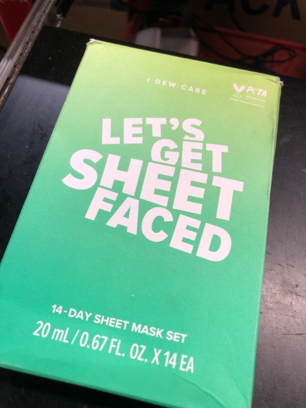 Photo 2 of ***(EXP: )NONREFUNDABLE***
I DEW CARE Let's Get Sheet Faced Face Sheet Mask Pack Set of 14 Sheet Masks Self Care Gifts for Women Collagen