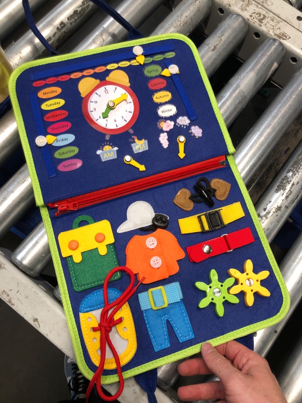 Photo 2 of (READ FULL POST) Winblo Toddler Busy Board - Montessori Toys for 1-3 Year Old Boy Birthday Gift, Educational Learning Sensory Busy Book for Two Year Old Boys, Kids Ages 2-4 Activities Toy for Airplane Car Travel