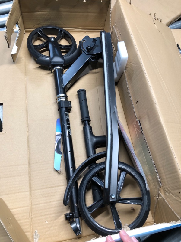 Photo 1 of (READ FULL POST) Jetson Scooters - Jupiter Jumbo Kick Scooter (Black) - Collapsible Portable Kids Push Scooter - Lightweight Folding Design with Big Wheels and High Visibility RGB Light Up LEDs on Stem and Deck