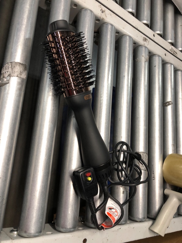 Photo 3 of ***USED - LIKELY MISSING PARTS - UNABLE TO VERIFY FUNCTIONALITY***
TYMO Hair Dryer Brush Blow Dryer Brush in One, 4 in 1 Ionic Hair Dryer and Styler Volumizer with Oval Titanium Barrel, Hot Air Straightener Brush for Smooth Frizz-Free Blowout, Gold