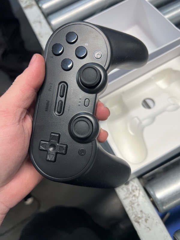 Photo 2 of 8BitDo Pro 2 Bluetooth Controller for Switch, Hall Effect Joystick Update, Wireless Gaming Controller for Switch, PC, Android, and Steam Deck & Apple (Black Edition)