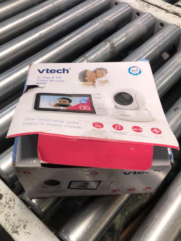 Photo 4 of **FOR PARTS ONLY**(NON REFUNDABLE)
VTech VM924 5" Screen Remote Pan-Tilt-Zoom Baby Monitor with Camera&Audio,Up to 31Hrs Battery for Audio&17Hrs Video Streaming, Long Range Up to 1000ft,Night Vision,Soothing Sound,Temperature Sensor