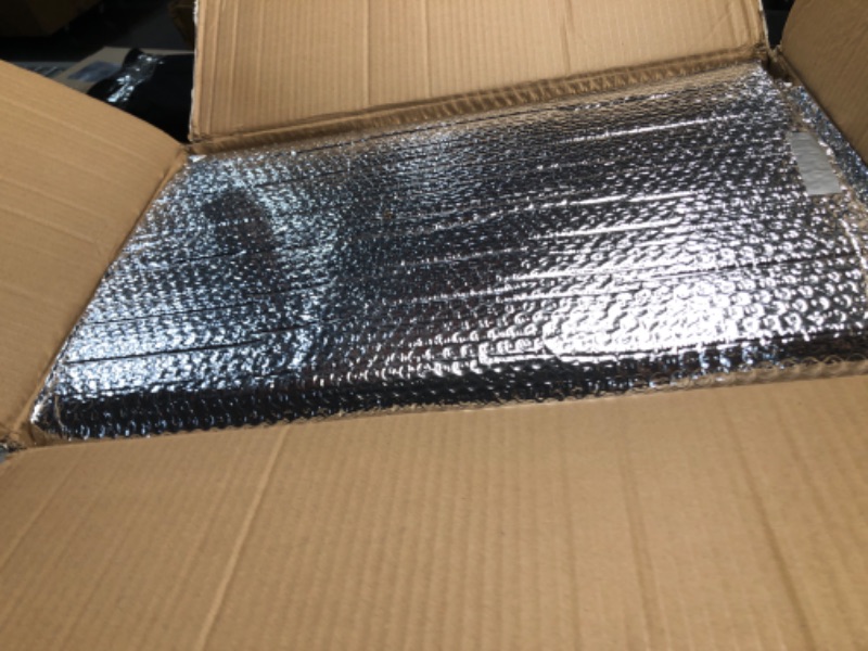 Photo 2 of (READ FULL POST) 8P Garage Door Insulation Panels Kit 0.24' Thick Double Bubble Reflective Aluminum Foil Sheet Thermal Insulation Shield with 120 Tapes Winter Clod and Summer Heat for Attic, Garage, Wall (24'' x 54'')
