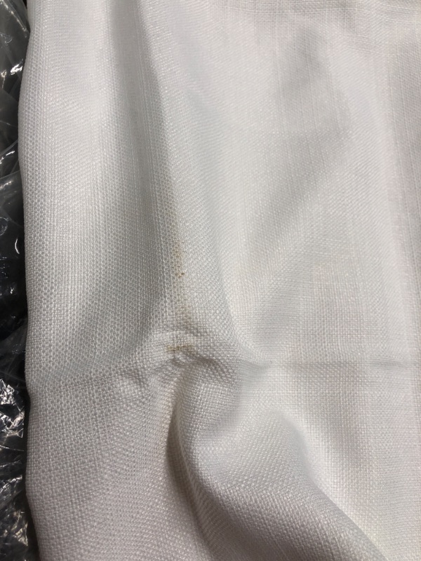 Photo 4 of **DAMAGED AREA ON CENTER OF CURTAIN**
COLLACT White Curtains Linen Textured Curtains 84 Inch Length 2 Panels for Living Room Christmas Curtains Light Filtering Sheer 