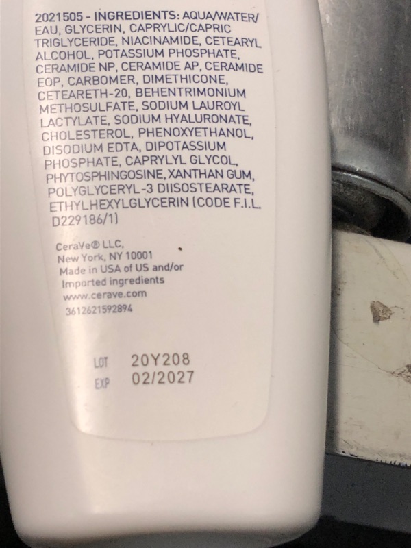 Photo 2 of ***EXP. DATE 02/27**  NON REFUNDABLE*** CeraVe PM Facial Moisturizing Lotion Night Cream with Hyaluronic Acid and Niacinamide Ultra-Lightweight