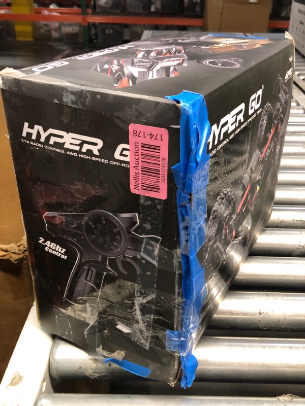 Photo 6 of **MAJOR DAMAGE HEAVILY USED BUT STILL SEEMS FUNCTIONAL**
HYPER GO H14BM 1/14 Brushless RC Cars for Adults Fast 50 mph, RC Trucks 4wd Offroad Waterproof, Electric Powered High Speed RC Car, Scary Fast Extreme RC Truggy with 3S Battery for Snow Sand