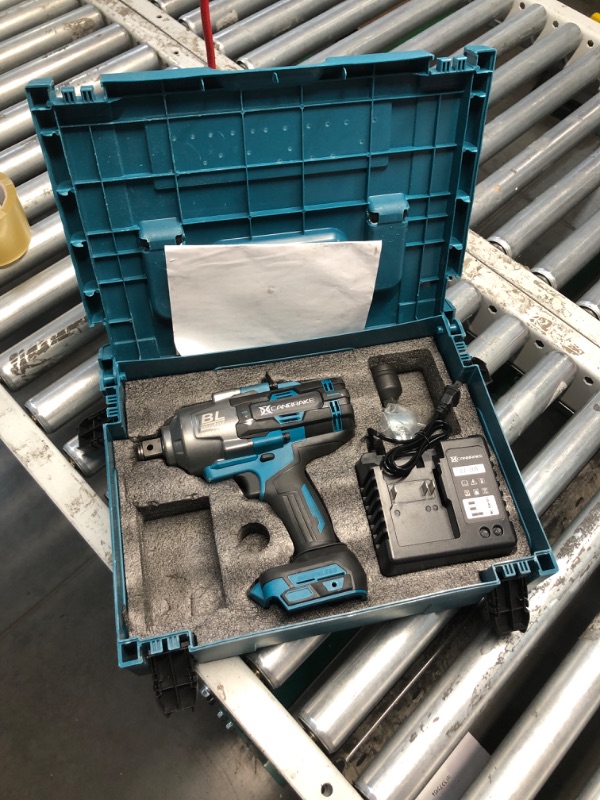 Photo 2 of (READ FULL POST) Canbrake 2000Nm(1500ft-lbs) Cordless Impact Wrench,3/4 inch High Torque Brushless Impact Gun, 5500RPM Power Battery Impact Wrench w/ 2 x 4.0Ah Battery, Fast Charger for Heavy Duty Truck Mower