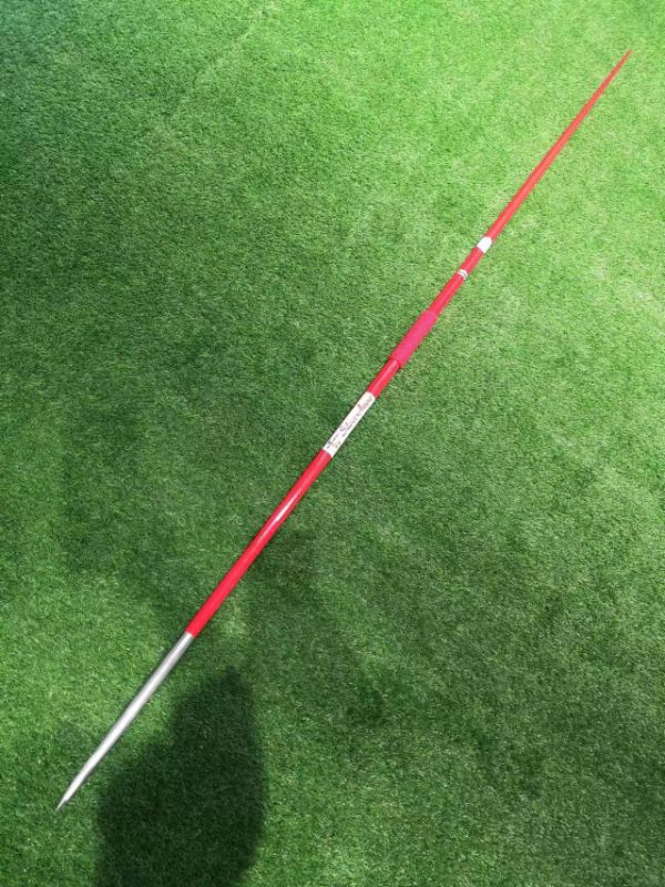 Photo 1 of Javelin 800g IAAF(WA) Certified for Competition and Training -800GM Javelin Throws red Color red Grip Stainless Steel tip