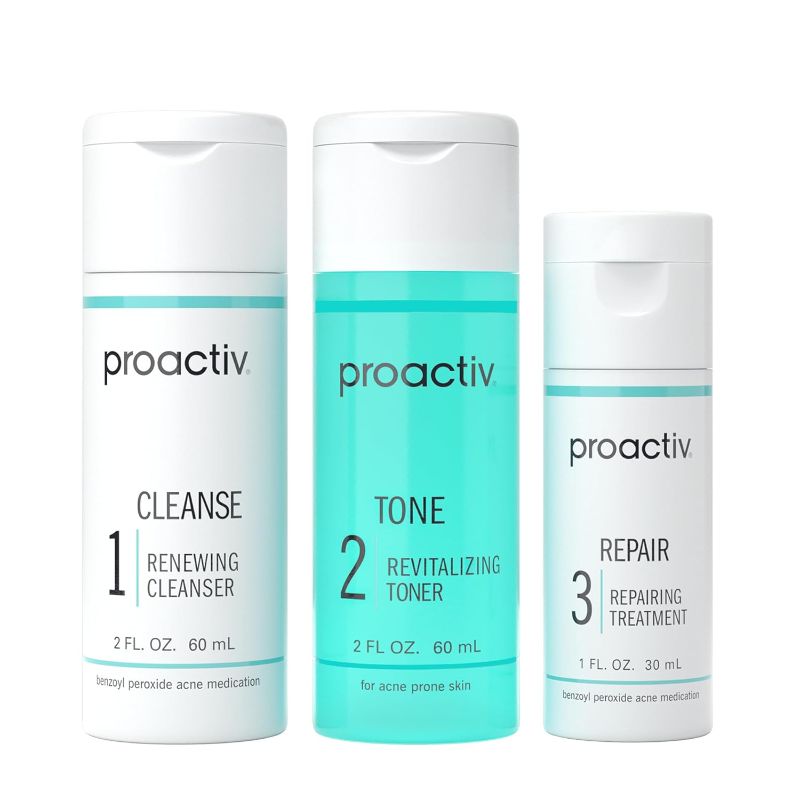 Photo 1 of ***FACTORY SEALED***
Proactiv 3 Step Acne Treatment - Benzoyl Peroxide Face Wash, Repairing Acne Spot Treatment 30 Day Complete Kit