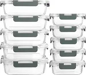 Photo 1 of [10-Pack] Glass Meal Prep Containers with Lids, MCIRCO Food Storage Containers