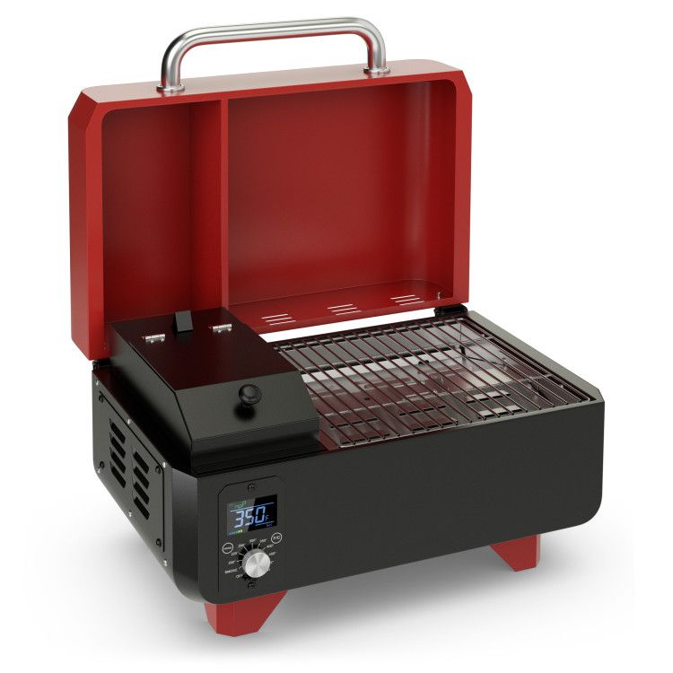 Photo 1 of ***NONREFUNDABLE - THIS SALE FINAL -  PARTS ONLY - SEE COMMENTS***
COSTWAY Outdoor Portable Tabletop Pellet Grill and Smoker with Digital Control System for BBQ