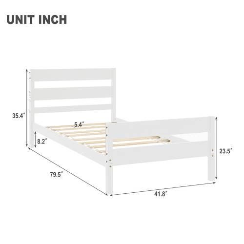 Photo 1 of ***(MISSING HARDWARE) ***
**IMAGE FOR REFERENCE**
Twin Bed with Headboard and Footboard White