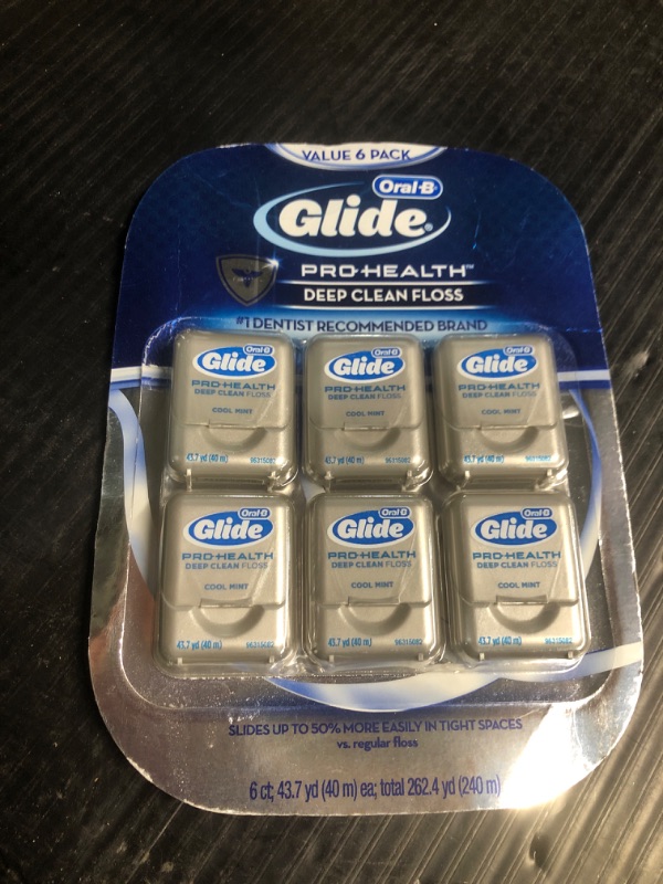 Photo 2 of ***FACTORY SEALED*** *** NON-REFUNDABLE*** Glide Oral B Pro Health Deep Clean Floss, Mint, Pack of 6