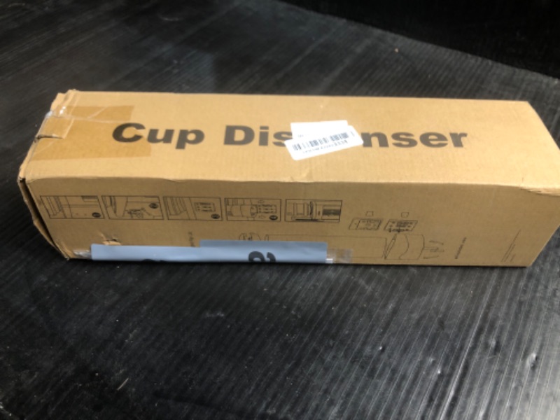 Photo 1 of Cup Dispenser Water Dispenser Cup Holder Pull Type Paper Automatic Remover 7oz - 12oz Cone or Flat Bottom Cups for Home Office Hospital (Black, Large) Black Large